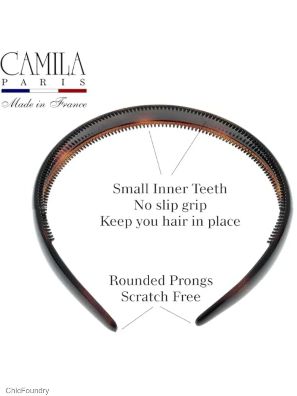 Vintage Tortoise Shell Headband for Women, Flexible Non-Slip Hairband,